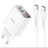 Wall charger “C100A” PD20W + QC3.0 EU set with cable-  Type-C to Type-C